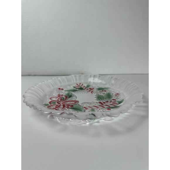 Mikasa Celebrations Festive Candy Wreath Dish 8 1/4 Inches Wide Vintage - Picture 5 of 6